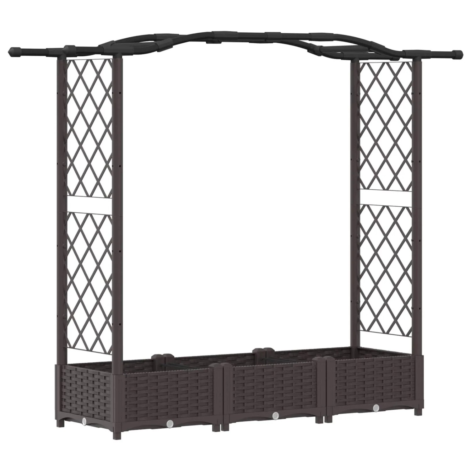vidaXL Hochbeet mit Rankgitter und Dach Braun 169 x 40 x 125 cm PP 42032504