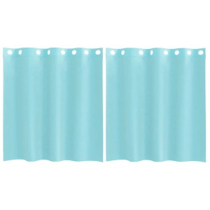 vidaXL Voile Vorhänge mit Ösen 2 Stk Türkis 4102143