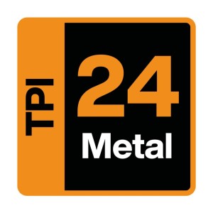 Symbol für Fiskars Bügelsägeblatt Pro TrueTension mit 24 TPI für Metallschnitte.