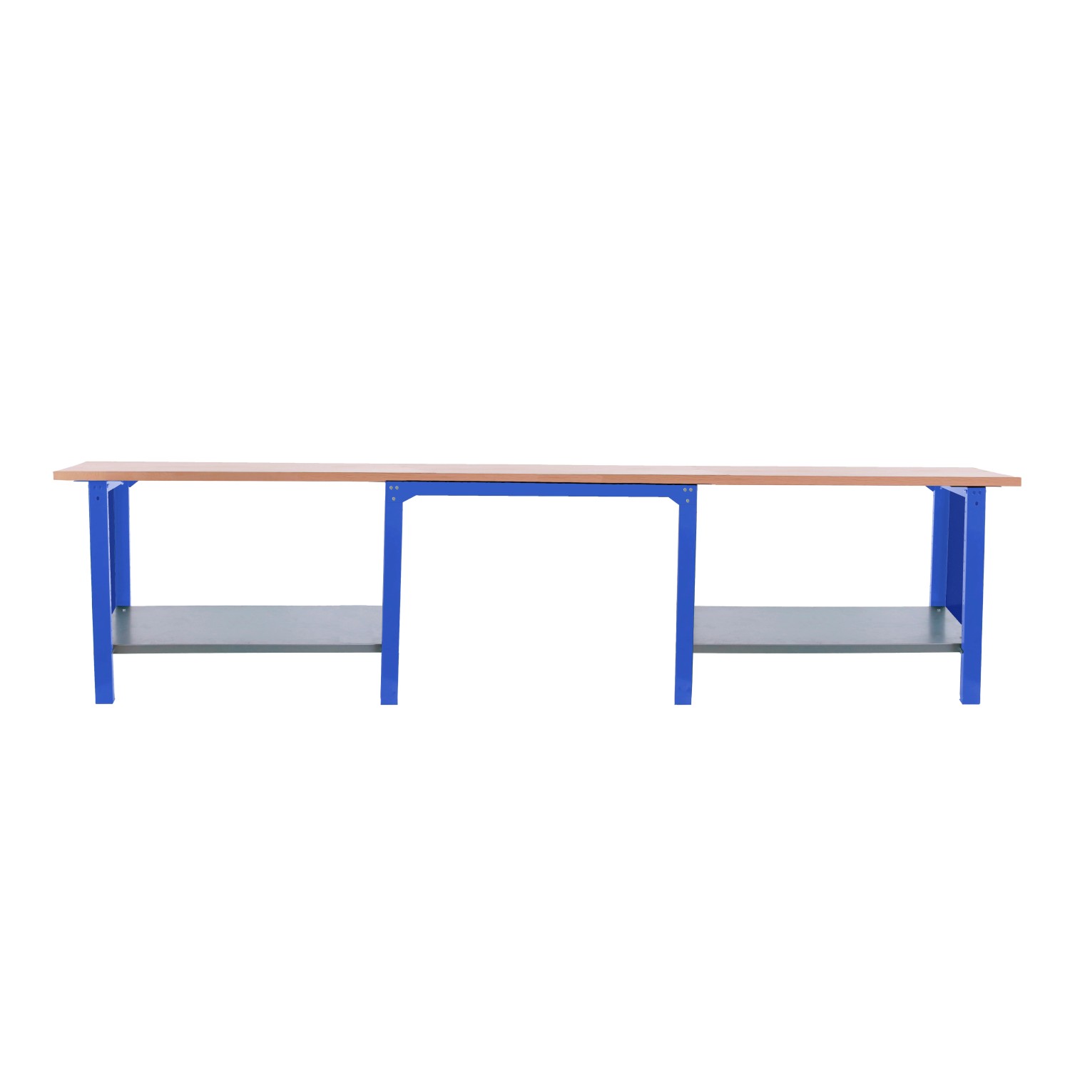 PROREGAL Werkbank BUFFALO WOOD HxBxT 86,5x300x75cm Traglast 1000kg Blau günstig online kaufen