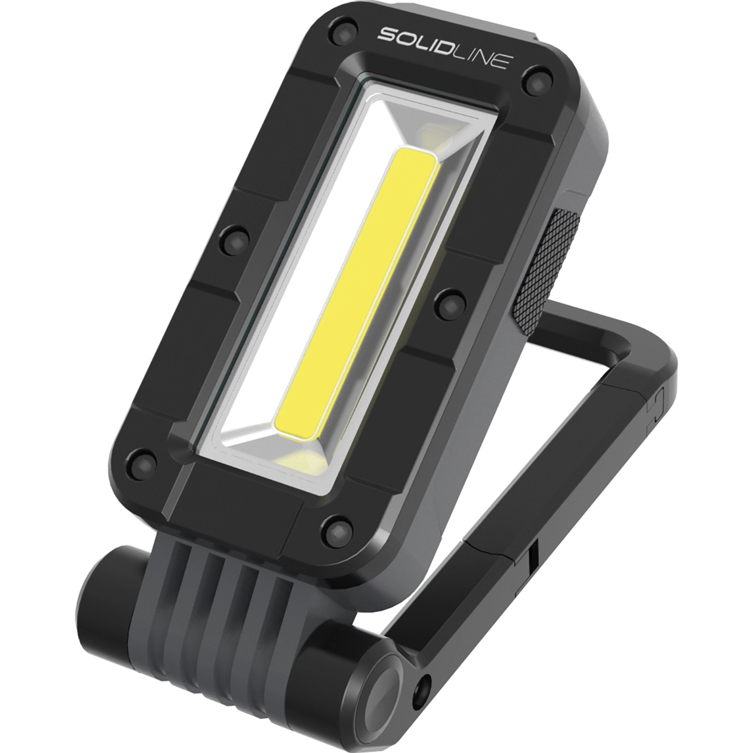 Solidline SAL1R LED Arbeitsleuchte, robust, mit Halterung für Werkstatt & Baustelle.