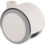 Wagner Möbel-Doppelrolle Soft, Ø 4 cm, weiß-grau. Rolle aus Kunststoff für Möbel, geeignet für empfindliche Böden.