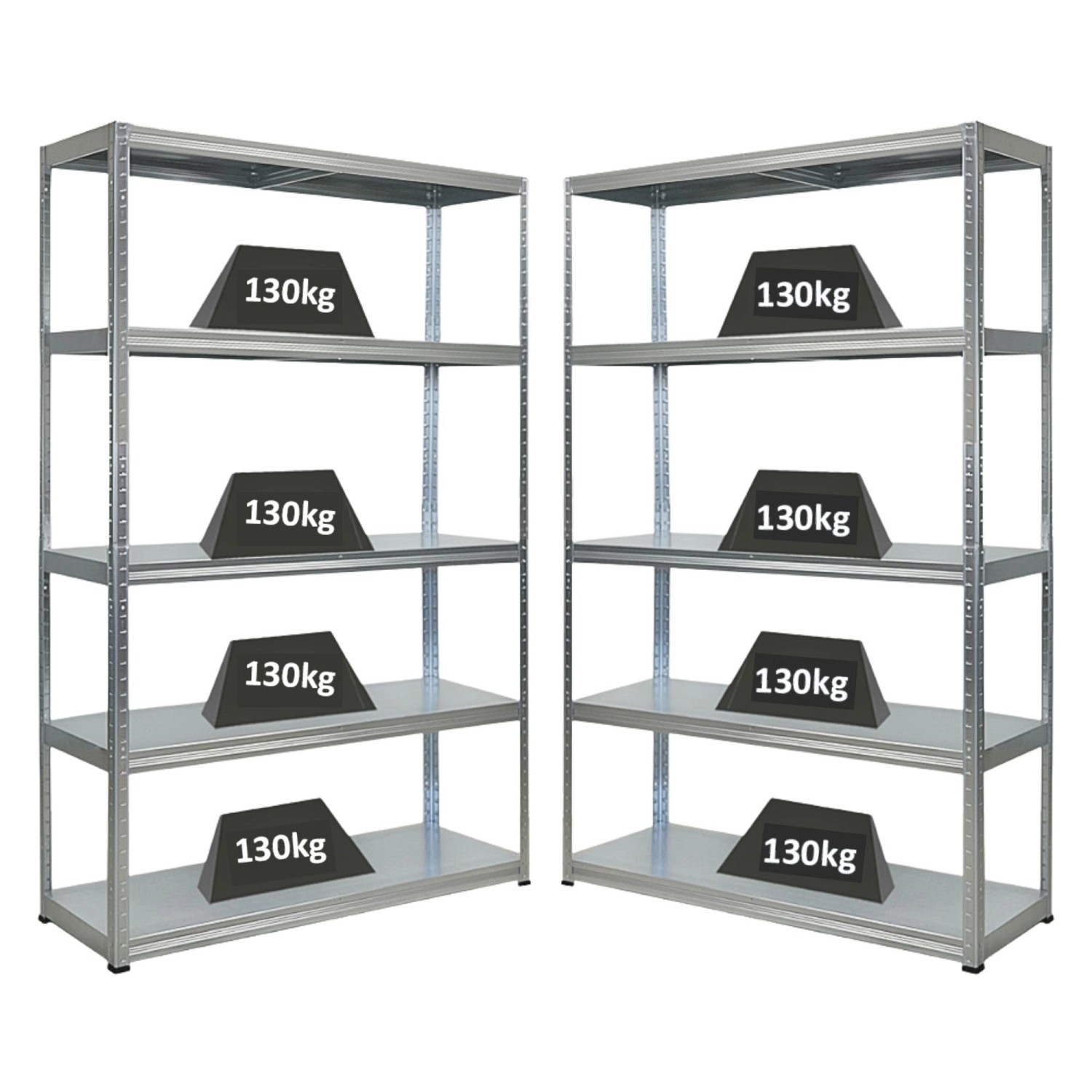 PROREGAL Mega Deal 2x Schwerlastregal Steel Eagle HxBxT 180x120x40 cm Fachl günstig online kaufen