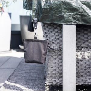 Windhager Mini-Sandsack, anthrazit, 4er-Set zur Beschwerung von Gartenmöbel-Abdeckungen.