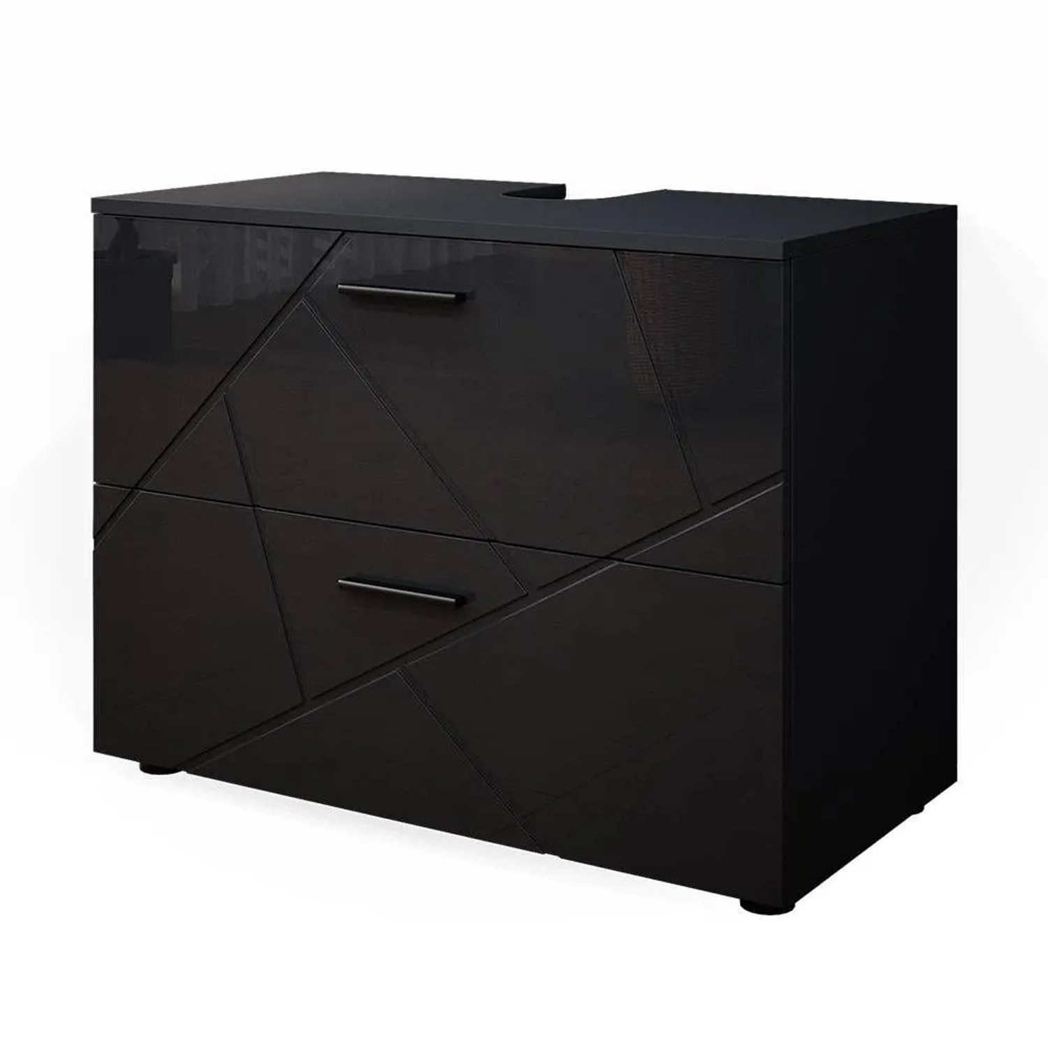 Vicco Waschbeckenunterschrank Irma Anthrazit Hochglanz 80 x 59