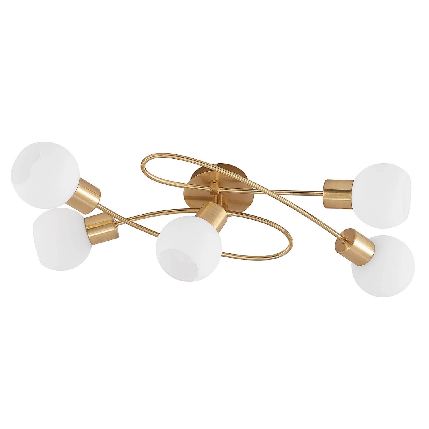 Lindby Deckenlampe Elaina 9627494 Modern in Gold Messing aus Metall 5-flamm günstig online kaufen