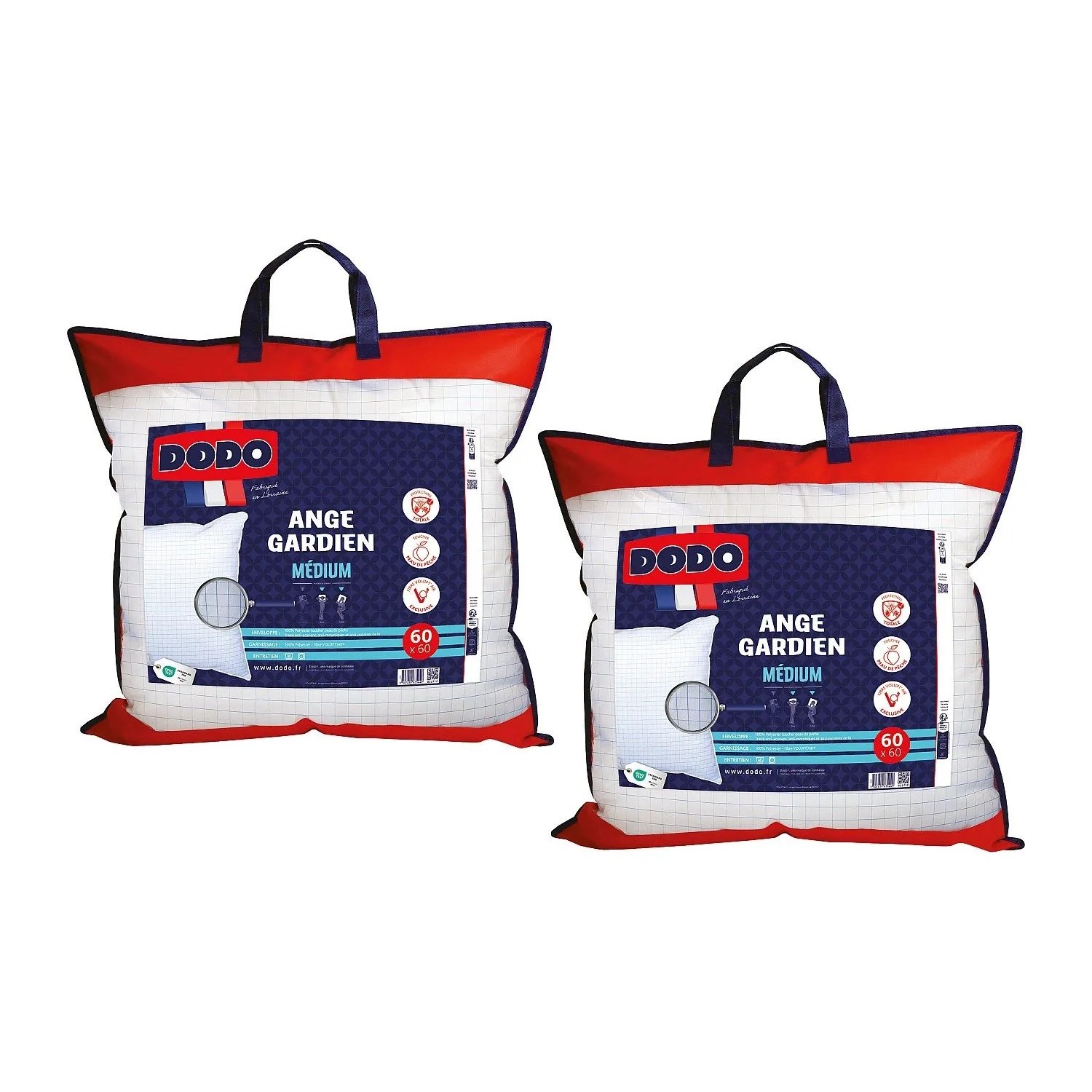 Vente-unique Kopfkissen Ange Gardien Weiß 60 cm