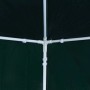 Detailaufnahme vom Gestänge eines grünen 3x6 m Partyzelts von vidaXL.