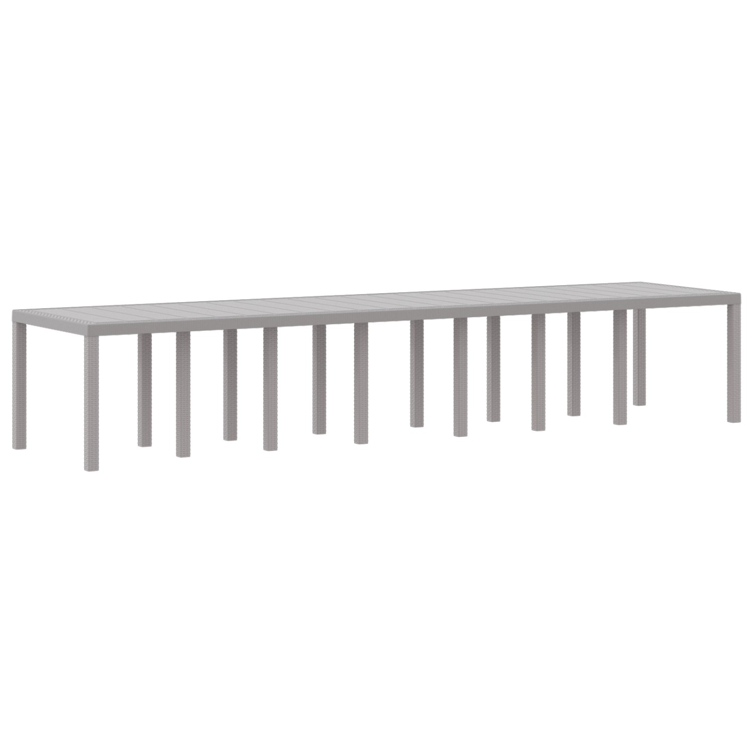 vidaXL Gartentisch Hellgrau 400x100x73 cm Poly Rattan 3378531 günstig online kaufen