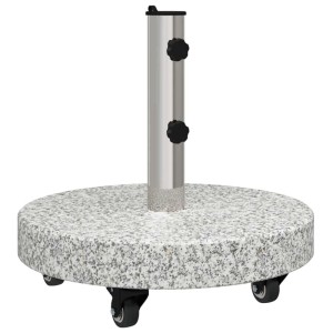 vidaXL Sonnenschirmständer Grau 45 x 45 x 45 cm Granit und Edelstahl 42006583