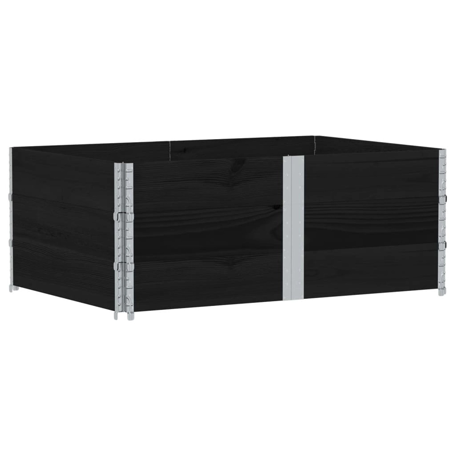 vidaXL Pflanzküsten Schwarz 150x100 cm Massivholz Kiefer 2098494