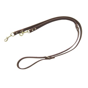 Braune Heim Hunde-Vorführleine aus Softleder, 240 cm lang und 10 mm breit.