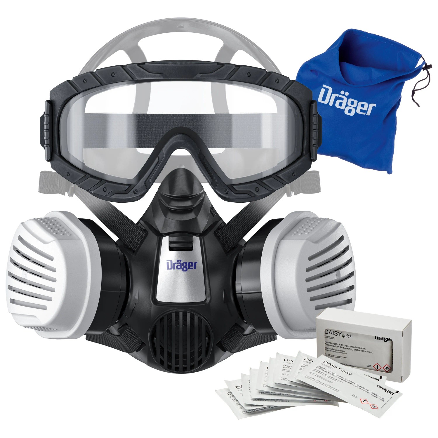 Dräger Waldbrandset mit Abek1hg-p3 Filter Größe M