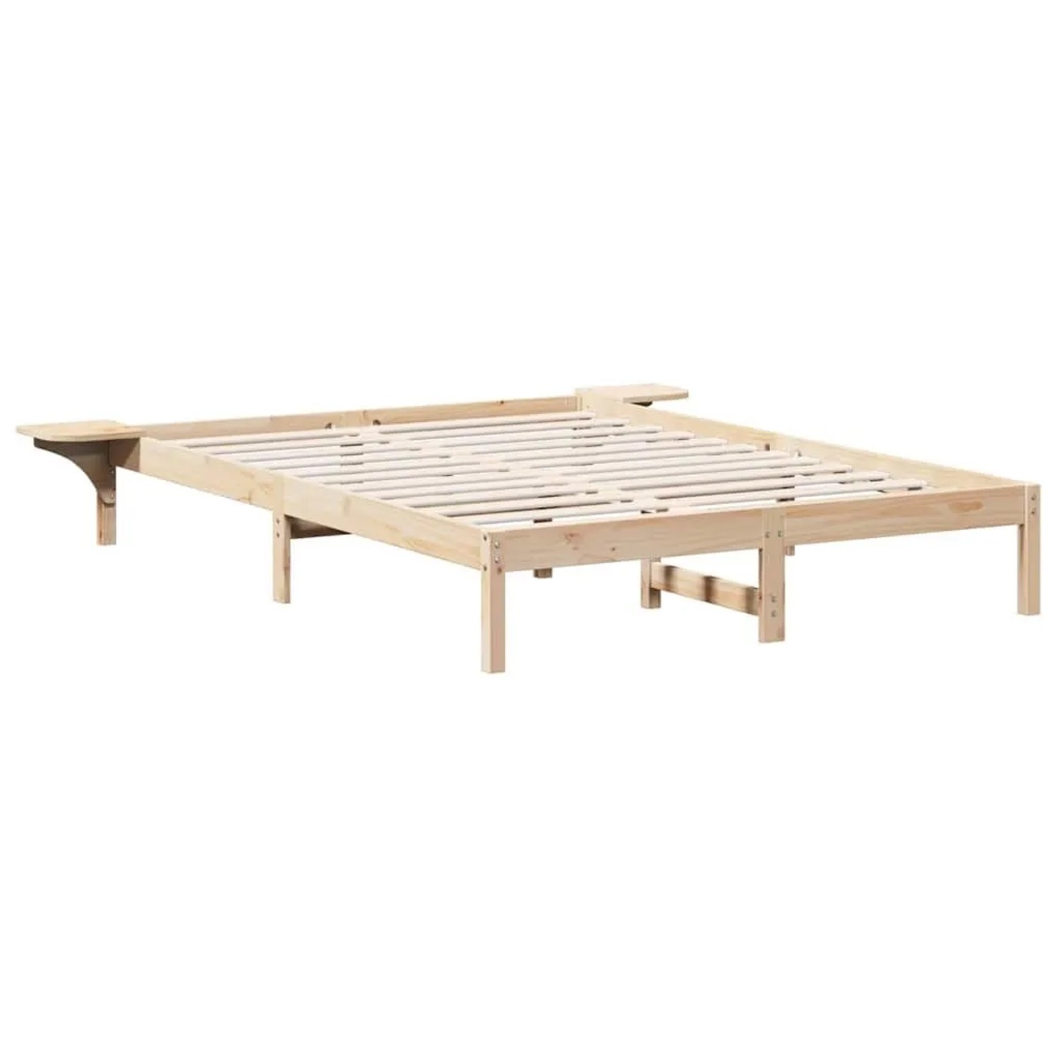 vidaXL Bettrahmen Natur 160 x 200 cm Massives Kiefernholz 873181