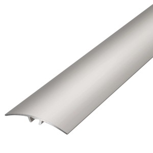 Dalsys 3-in-1 Übergangsprofil aus silbernem Aluminium, 186x30mm, für Bodenbeläge. Selbstklebend, einfache Montage.