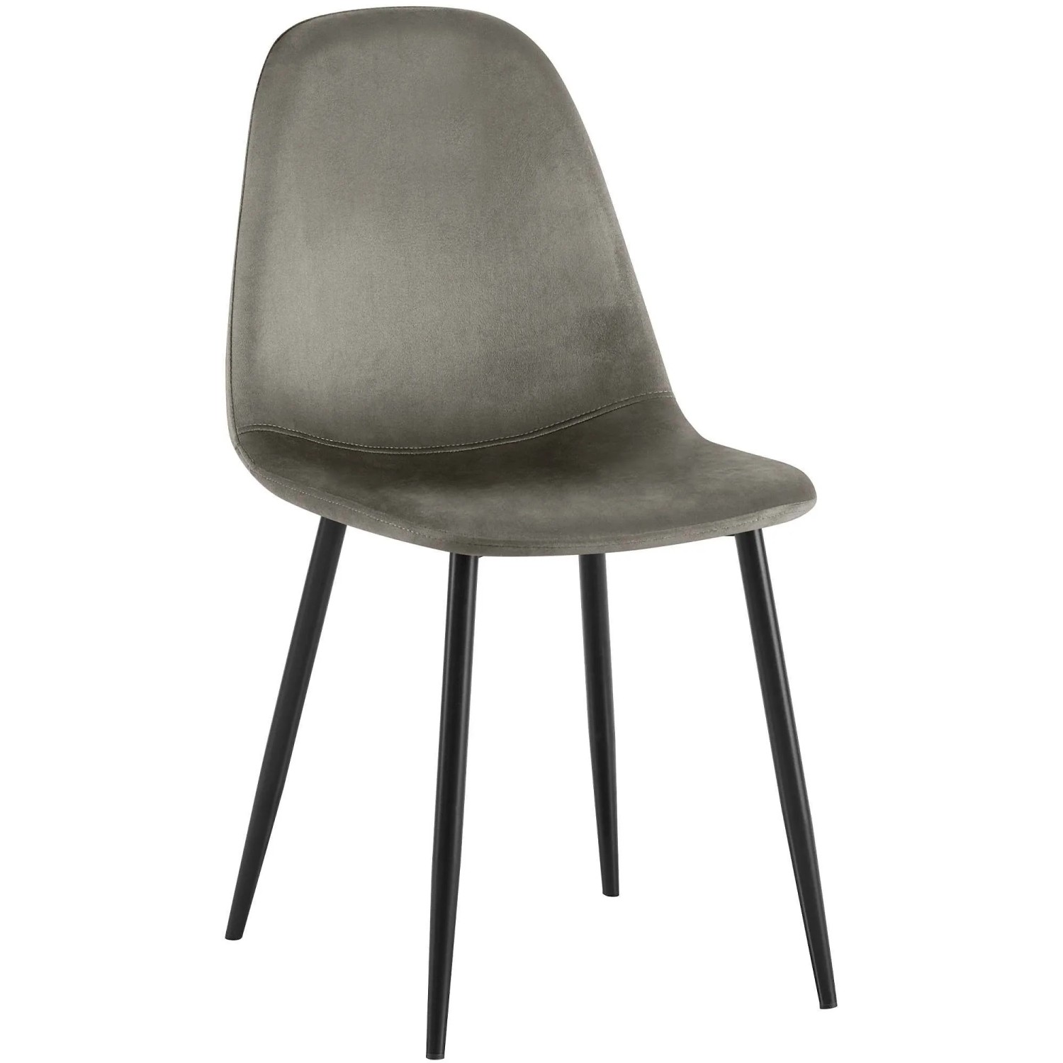 DELUKE Esszimmerstuhl LISEN Samt Anthrazit 44x51x88cm Essstühle Esszimmerstühle Küchenstühle Wohnzimmerstühle