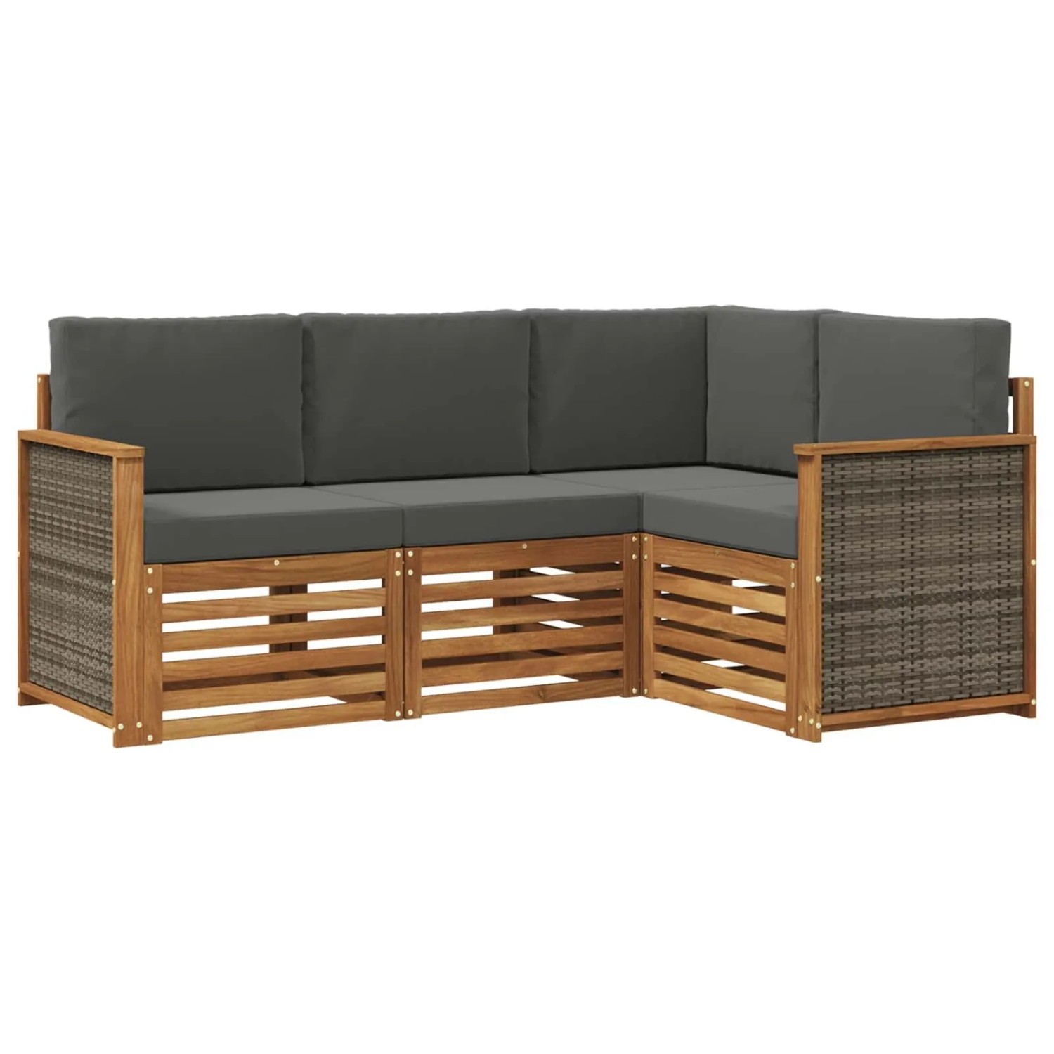 vidaXL Sofagarnituren mit Kissen 4 Stk Massivholz Akazie 3384288