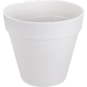 Weißer Elho Wandhängetopf Loft Urban Single Ø 15 cm für Wandgitter, ideal für Kräuter und Pflanzen.