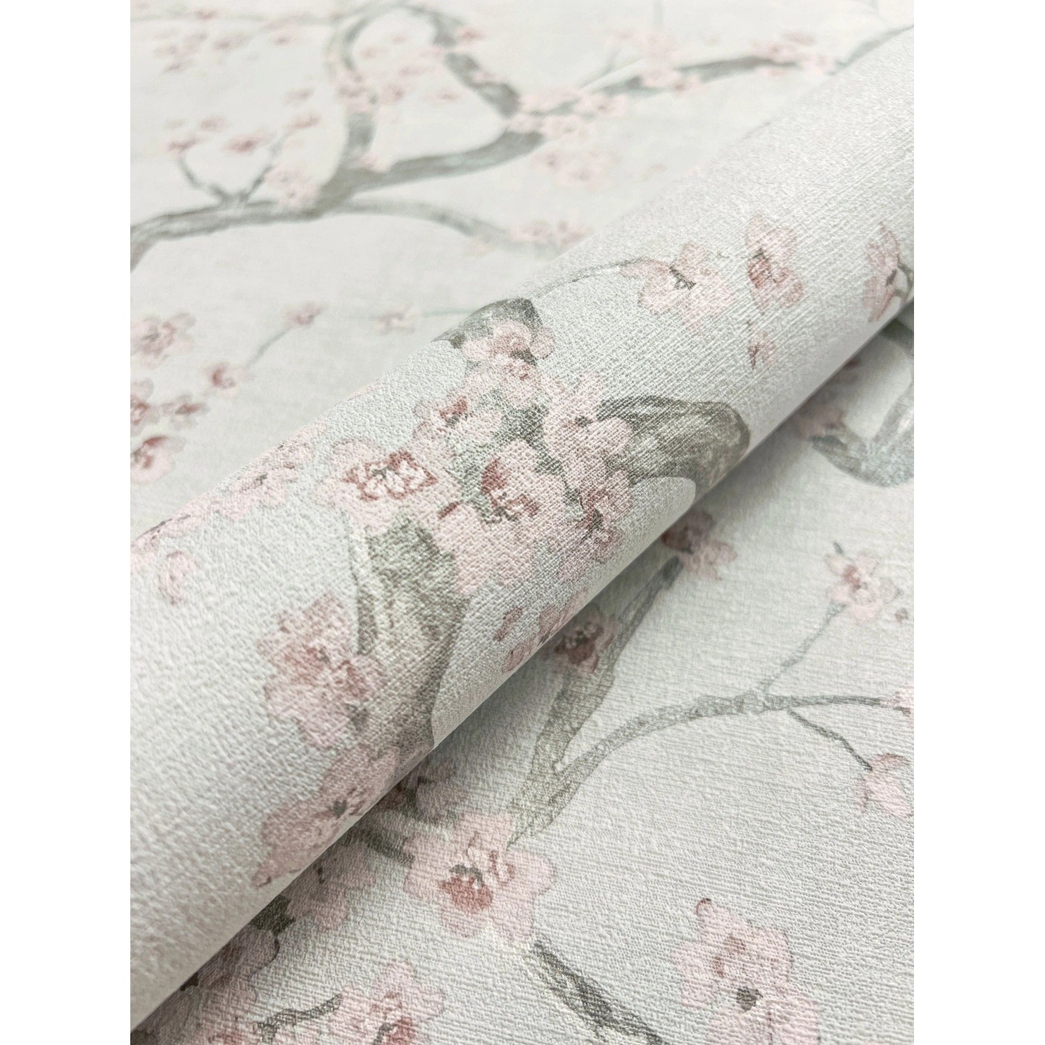 Newroom Vliestapete Ksenia Light Grey Kirschblüten Floral FSC® günstig online kaufen