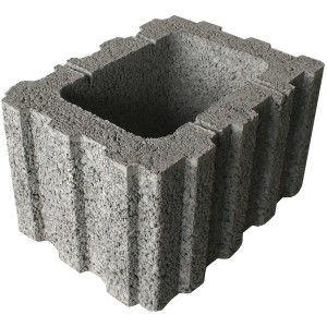 Grauer Pflanzstein, 40x30x25 cm, für Mauern und Hangbefestigungen.