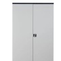 Anthrazitgrauer PROREGAL Stahlschrank mit 4 Fachböden, 195x92x60 cm, pulverbeschichtet.
