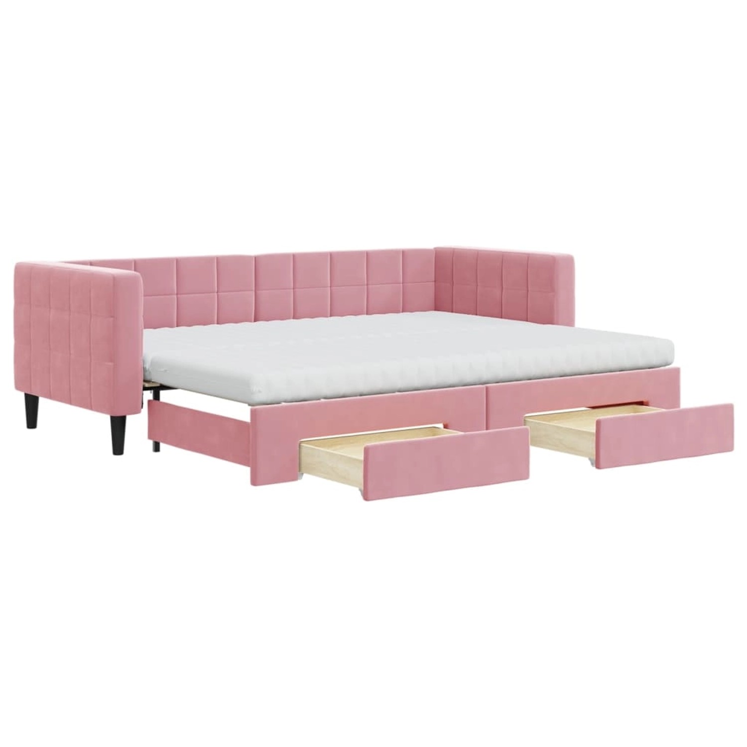 vidaXL Tagesbett Ausziehbar mit Schubladen Rosa 80x200 cm Samt1881257 günstig online kaufen