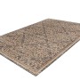 Beiger Kurzflor Teppich im Vintage Look mit orientalischem Muster, 160x230 cm.