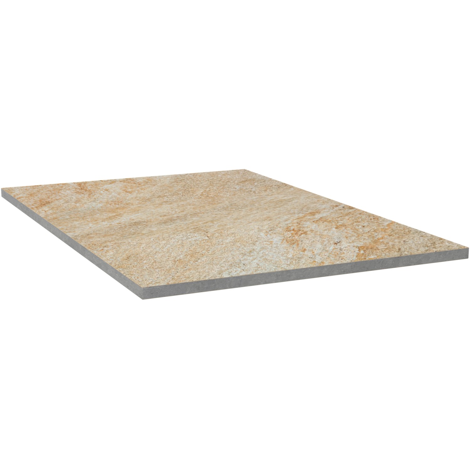 Terrassenplatte Feinsteinzeug Manhatten Beige, 60x90 cm, für den Außenbereich.