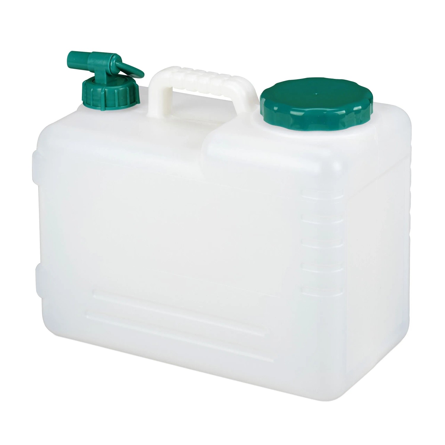 Relaxdays Wasserkanister Kunststoff Weiß BPA-frei mit Hahn 15,