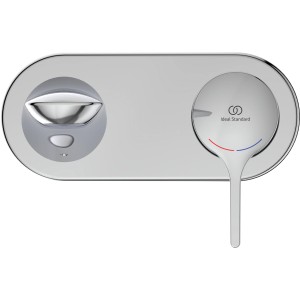 Ideal Standard Melange Unterputz Waschtischarmatur in Chrom, Aufputzteil.