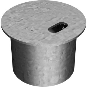 Feuerverzinkte Schake Abdeckkappe für 60 mm Pfosten ohne Verschluss.