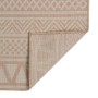 Brauner Outdoor-Teppich Flachgewebe, 80x250 cm, mit geometrischen Mustern. Strapazierfähiger Polypropylen-Teppich.