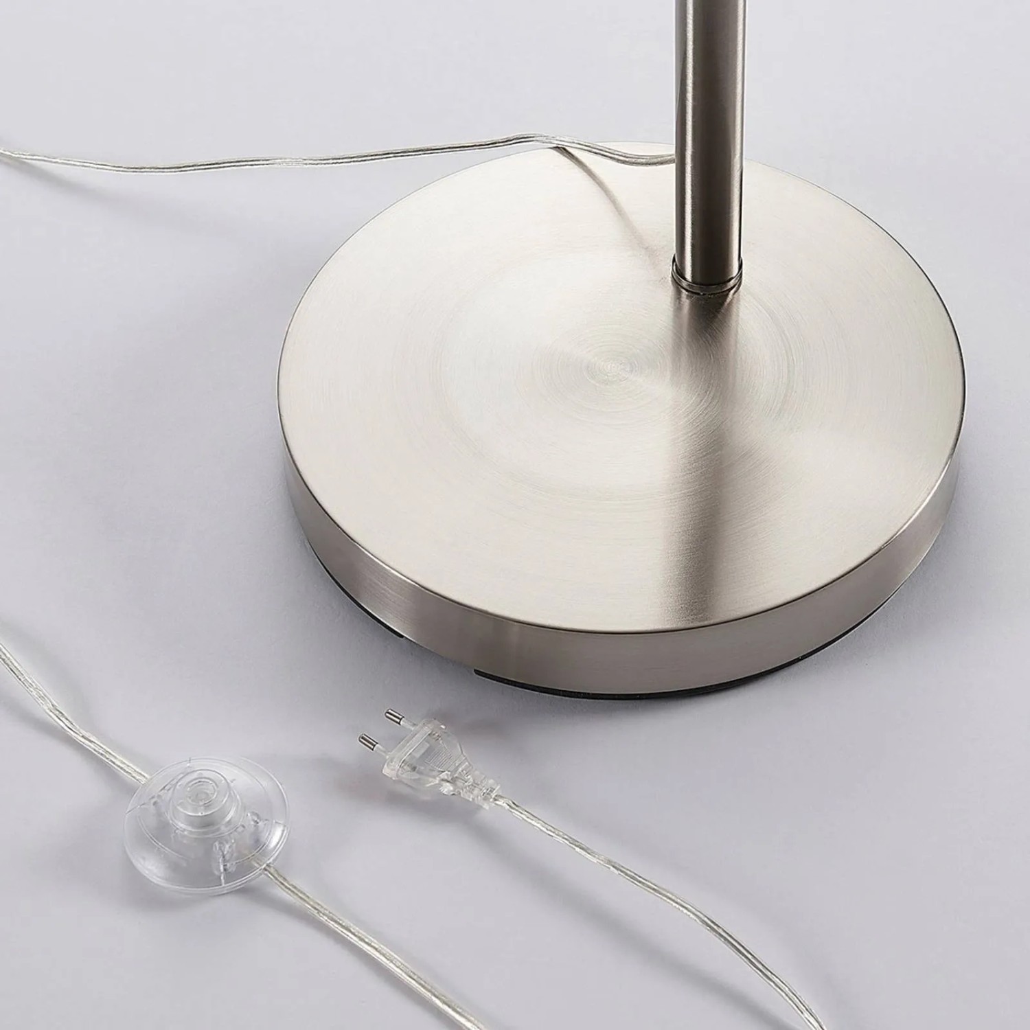 Lindby Stehlampe Bogenleuchte Railyn 9621369 Modern in Weiß aus Textil 1-flammig E27 Wohnzimmerleuchte_9