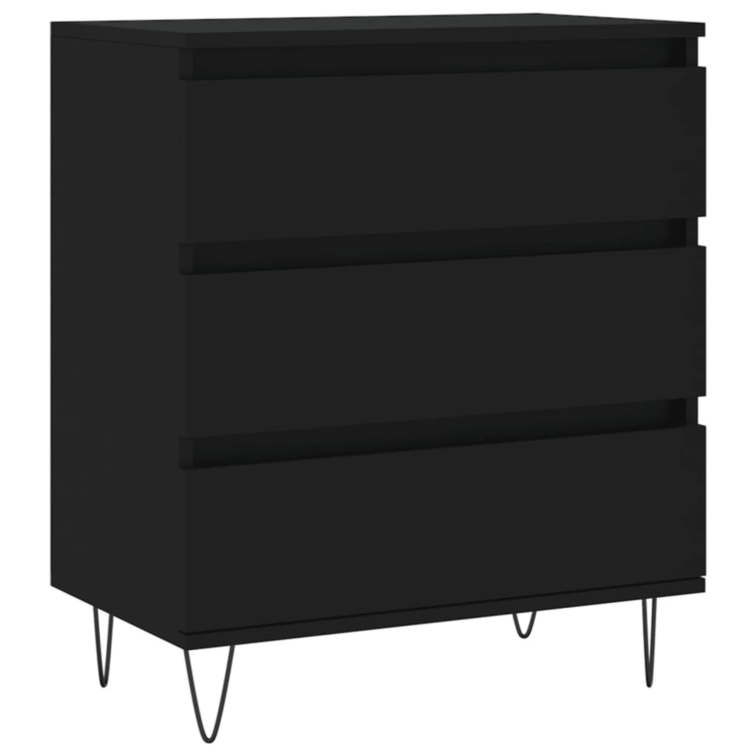 vidaXL Sideboard Schwarz 60x35x70 cm Holzwerkstoff 827181 günstig online kaufen