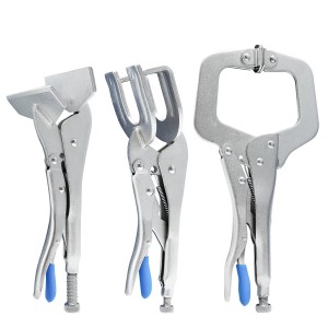 CCLIFE Gripzangensatz, 3-teilig: Schweißer-, Karosserie- und Breitmaulzange für vielseitige Anwendungen.