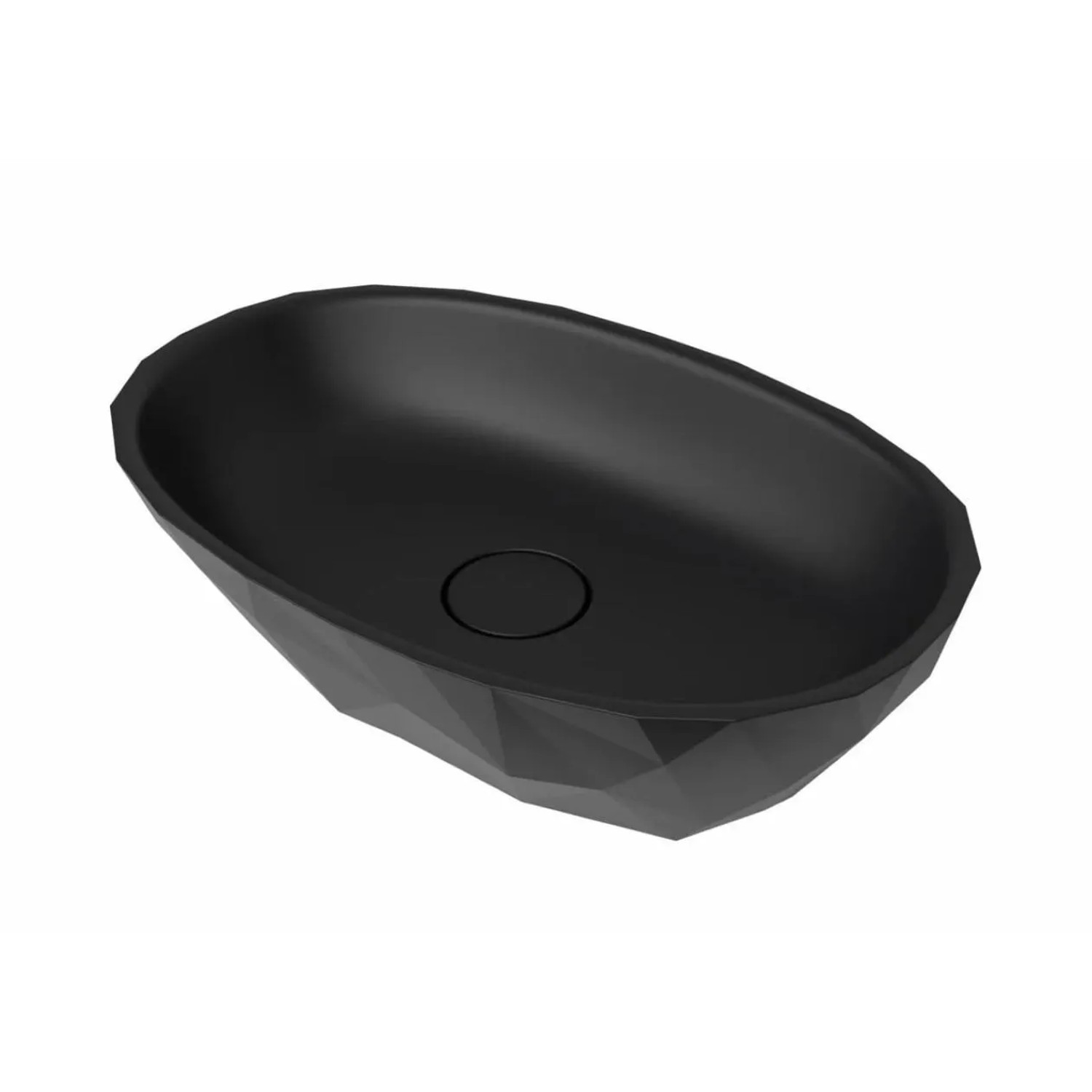 Swiss Aqua Technologies Aufsatzwaschbecken Waschschale für Platte 56x37CM Schwarz