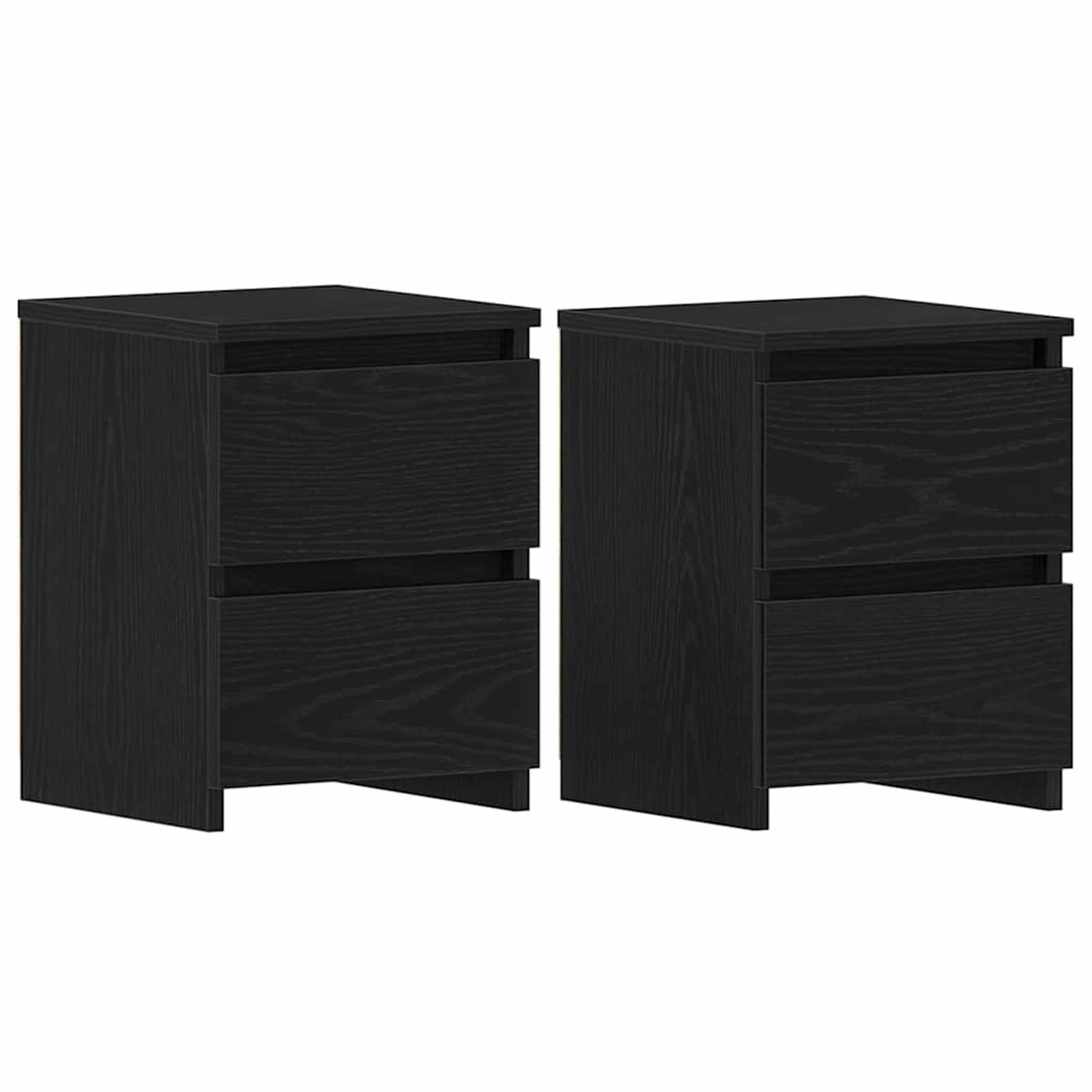 vidaXL Nachttisch 2 Stk Schwarz Eichen-Optik 30 x 30 x 40 cm 861989 günstig online kaufen