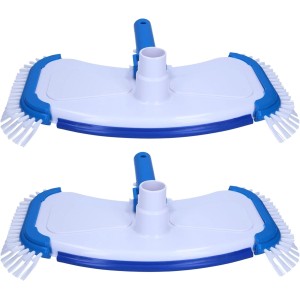 Amapool Pool Bodensauger Set, 2 blaue/weiße Bürsten mit Borsten für die Poolreinigung.