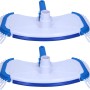 Amapool Pool Bodensauger Set, 2 blaue/weiße Bürsten mit Borsten für die Poolreinigung.