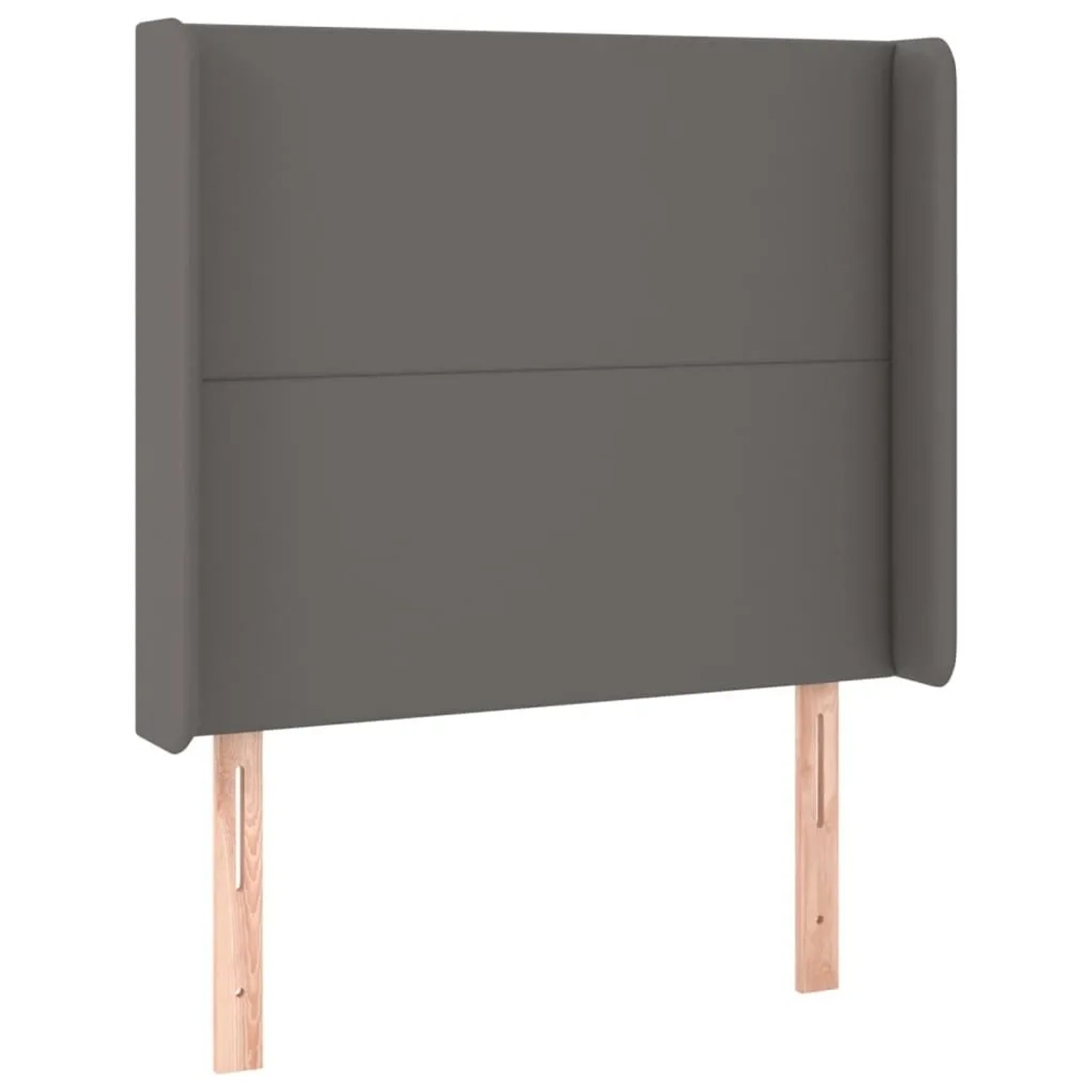 vidaXL Kopfteil mit Ohren Grau 83x16x118/128 cm Kunstleder 3119376