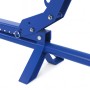 Blauer Xpotool 5-in-1 Stammheber mit robustem Metallgestell und stabilen Standfüßen für Baumstämme.