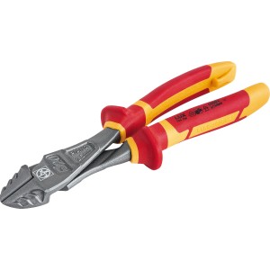 LUX Kraft-Seitenschneider VDE Professional, 200 mm, rot/gelb, für Elektroinstallation.