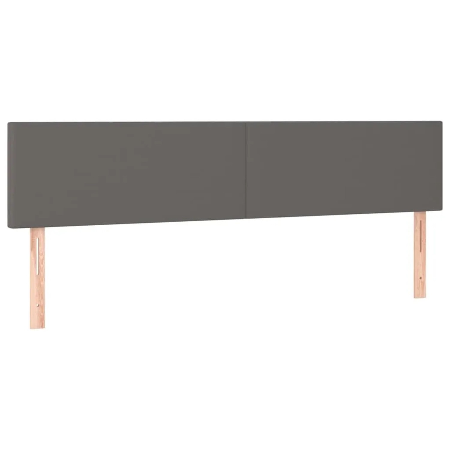 vidaXL Kopfteile 2 Stk Grau 90x5x78/88 cm Kunstleder 345836