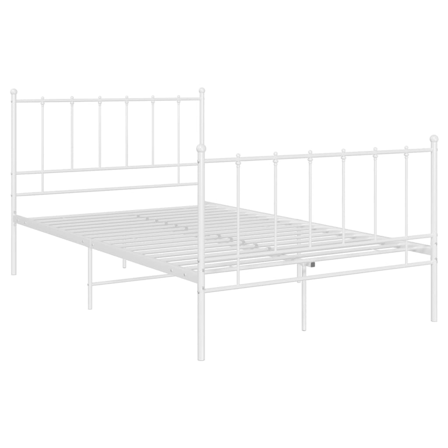 vidaXL Bett Weiß Metall 120x200 cm Modell 3892747