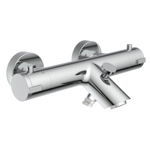 Schütte Thermostat Wannenarmatur London, Chrom, für komfortable Temperaturregelung.