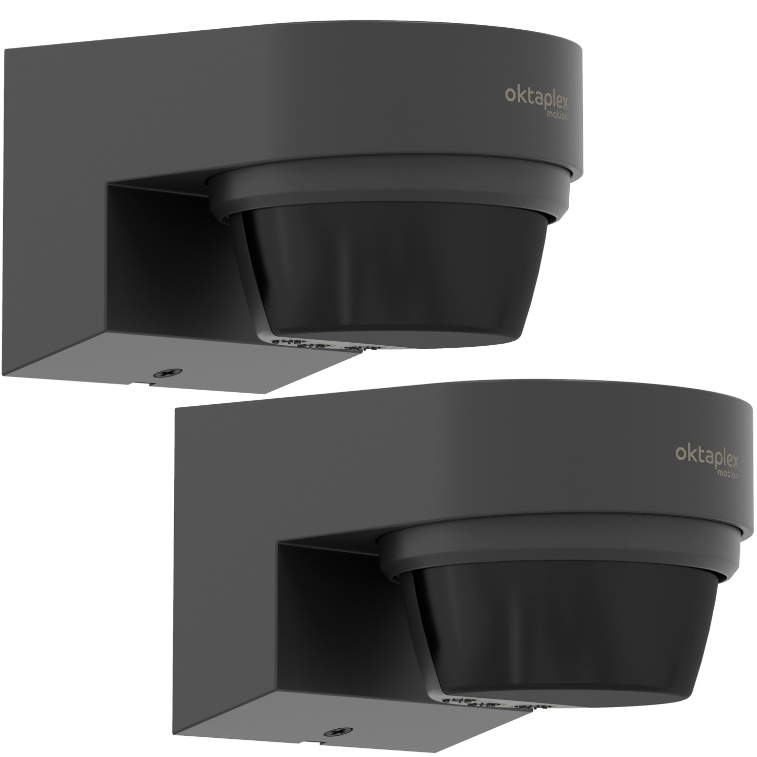 Oktaplex Eva Bewegunsgmelder Außen IP65 2er Set 240 Grad Infrarotsensor 12m Anthrazit