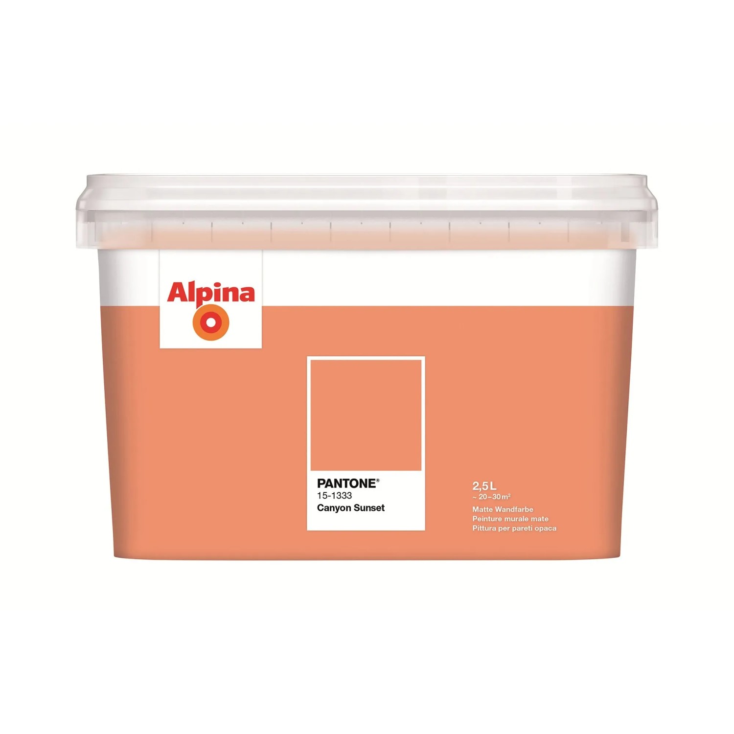 Alpina Innenfarbe Pantone Canyon Sunset 2,5, Orange-Rot