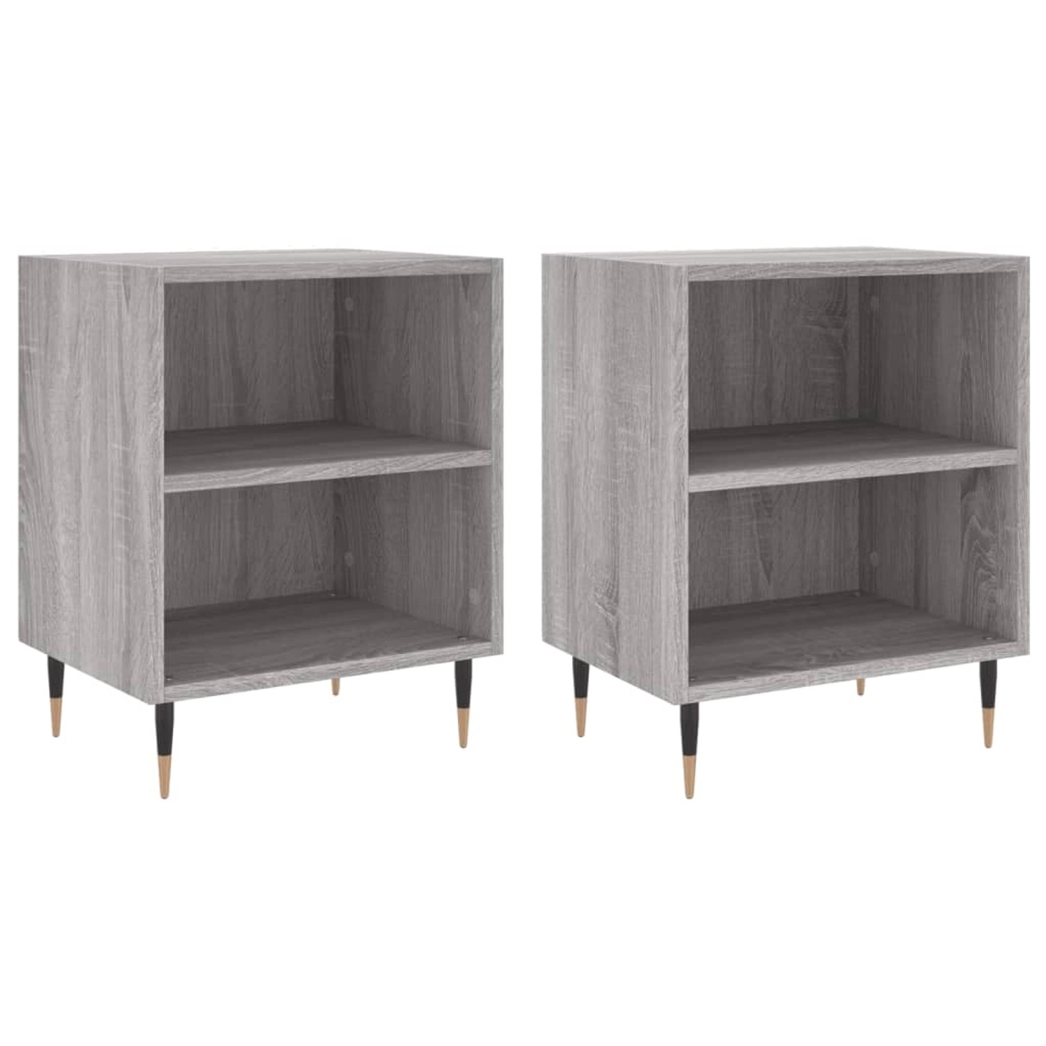 vidaXL Nachttische 2 Stk Grau Sonoma 40x30x50 cm Holzwerkstoff Modell 6 günstig online kaufen