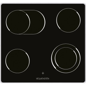 Glaskeramikkochfeld des Wolkenstein Einbauherd-Sets WMOC 100 mit 4 Kochfeldern.