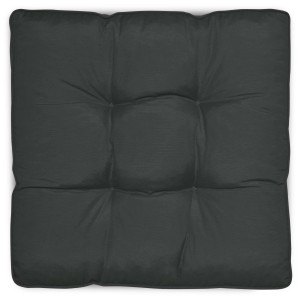 Graphitgraues Beautissu Loungekissen Flair, 50x50 cm, für Gartenmöbel & Outdoor-Bereich.